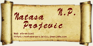 Nataša Projević vizit kartica